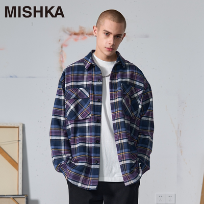 MISHKA长袖复古学院风长袖衬衫