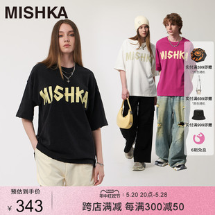 多巴胺街头宽松半袖 短袖 新品 MISHKA大眼球潮牌2024夏季 T恤男女