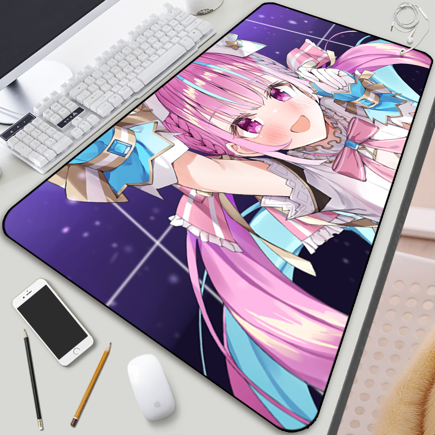 湊阿库娅鼠标垫Minato Aqua阿夸hololive2期生虚拟YouTuber键盘垫