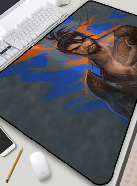 Shimada Hanzo半藏鼠标垫哥哥欧尼酱游戏周边笔记本超大号键盘垫