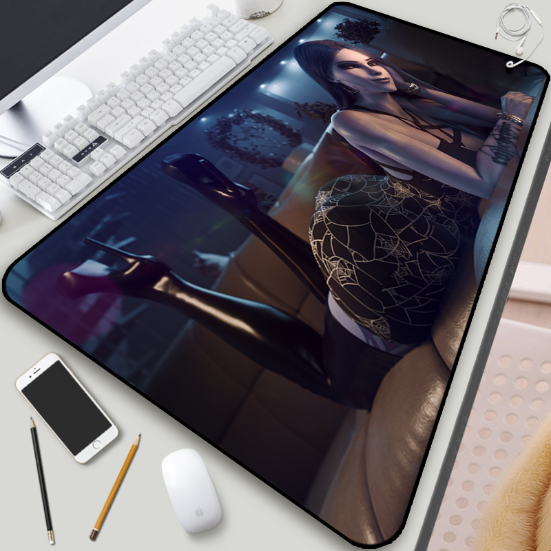 Widowmaker黑百合鼠标垫守望艾米丽吉拉德夺命女黑寡妇制造者桌垫