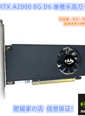 肥猫家 RTX A2000 8G 单槽半高刀卡AI专业图形卡光追电竞游戏显卡
