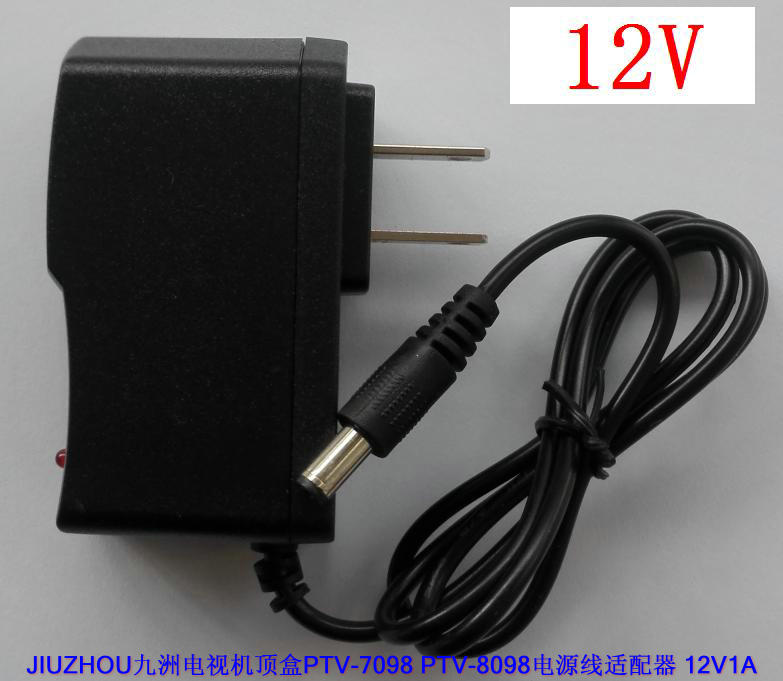 JIUZHOU九洲电视机顶盒PTV-7098 PTV-8098电源线适配器 12V1A