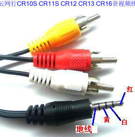 云网行CR10S CR11S CR12 CR13 CR16播放器电视输出AV线/音视频线