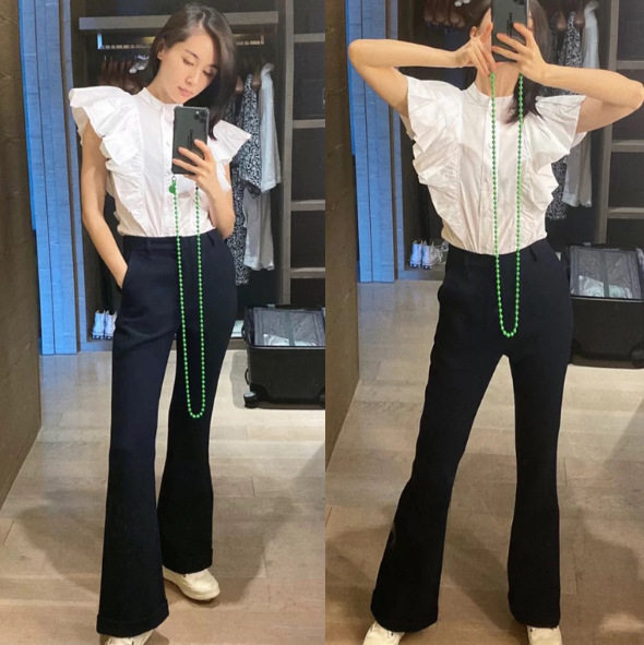 王子文明星同款白色衬衫女设计感小众荷叶肩衬衫女荷叶袖衬衫上衣