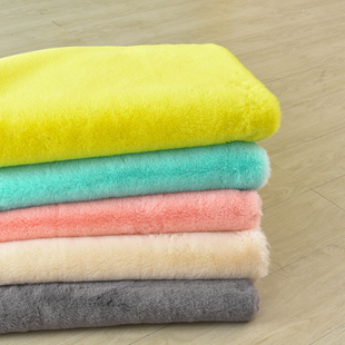 仿獭兔毛加厚加密兔毛布料毛绒玩具diy手工服装 围巾仿皮草面料