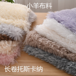 长卷托斯卡面料仿羊卷布面料兽装 卷卷小羊兽头毛布 毛布羊卷毛布