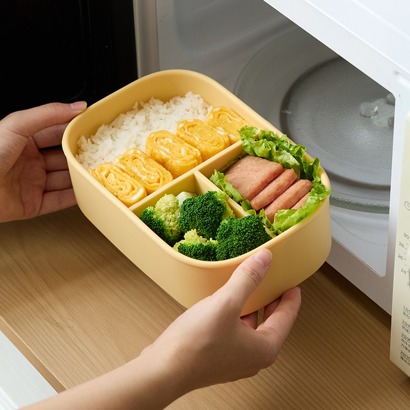 meelyhome新款硅胶饭盒上班族便携便当盒可微波炉加热分格餐盒,餐饮具,饭盒/保温桶/保温提锅,淘宝优惠券,粉丝福利购,淘宝优惠卷