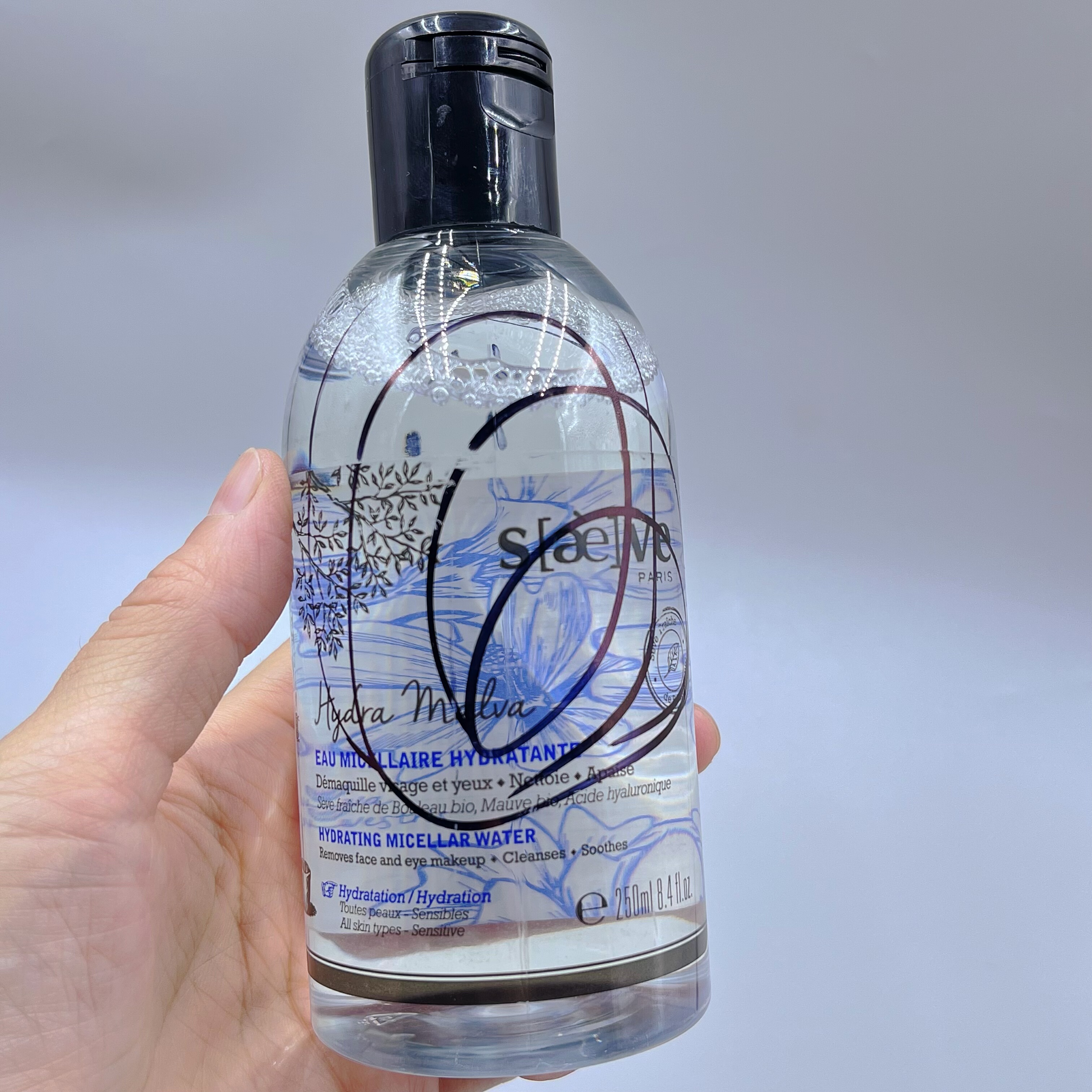 法国/柜399锦葵高保湿洁肤水舒缓清洁免冲洗 250ml