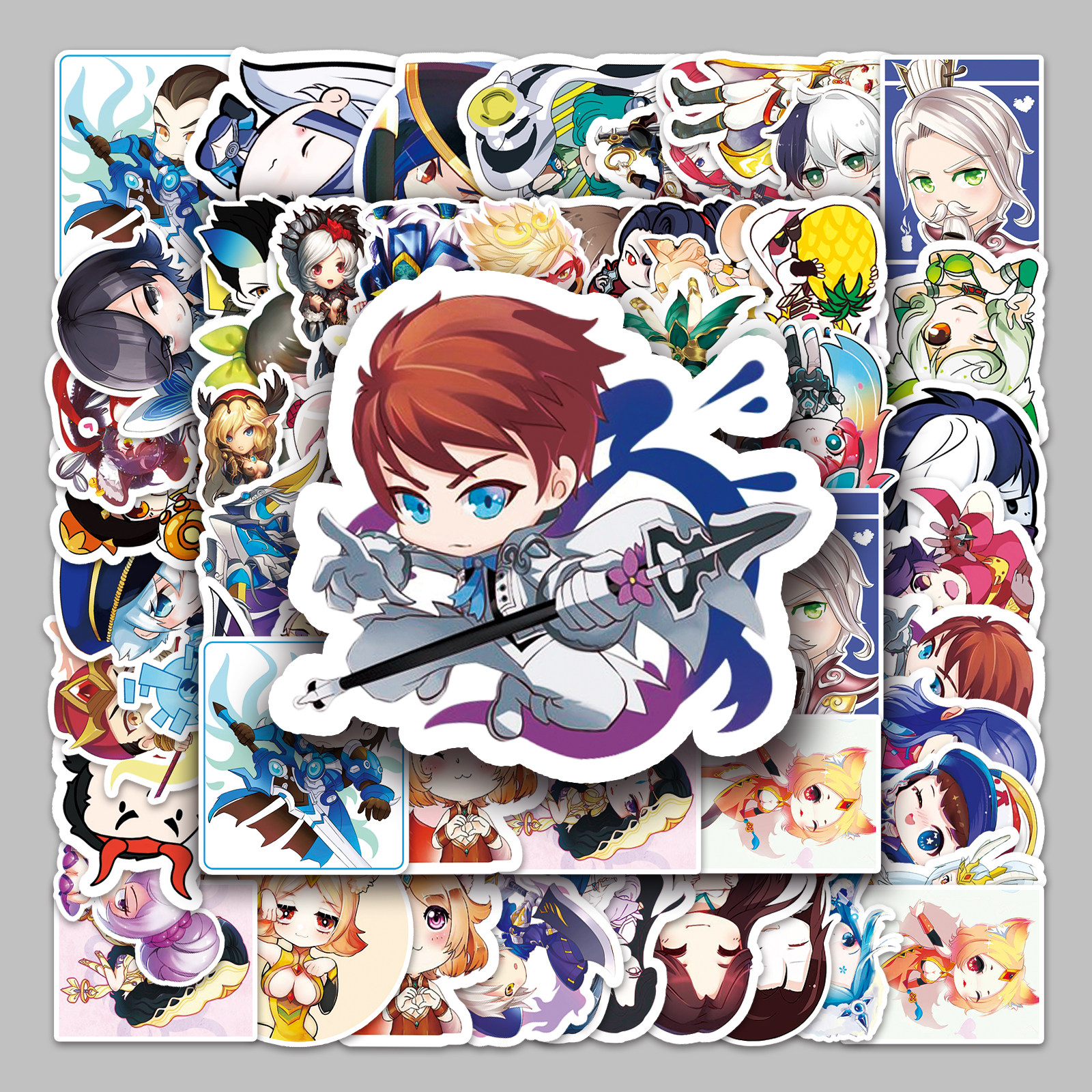 56张游戏王者荣耀澜貂蝉曜兰陵王云中君卡通人物周边diy手机贴纸