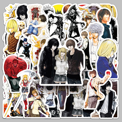 50张死亡笔记贴纸死神琉克L夜神月deathnote漫画周边手账本日记贴