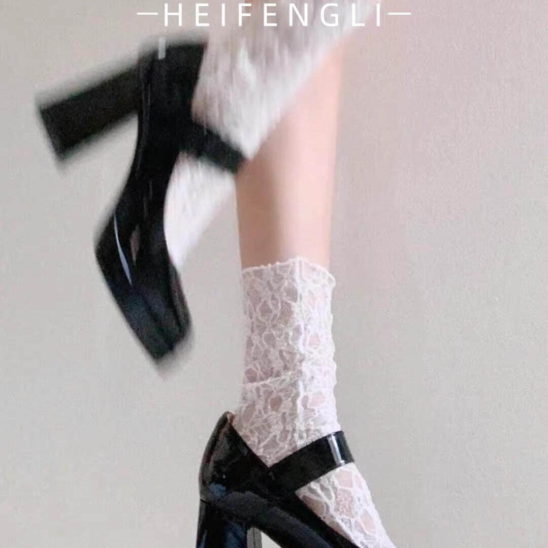 2026年春季新款法式复古厚增高底玛丽珍鞋女黑色粗跟高跟小皮鞋女