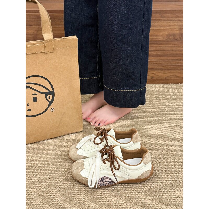 内增高3cm拼色德训鞋女新款
