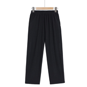 老年秋装 奶奶老太太直筒70岁80弹力春秋裤 高腰松紧裤 妈妈宽松长裤