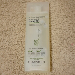 现货 美国Giovanni 乔凡尼茶树薄荷控油去屑止痒洗发水250ml