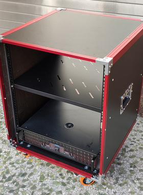 8U航空箱16U舞台调音台架子功放机柜10U红铝专业KTV12U防震机箱子