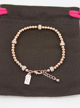 ks玫瑰金圆珠转手链女INS潮欧美轻奢渐冻人网红小众设计百搭时尚