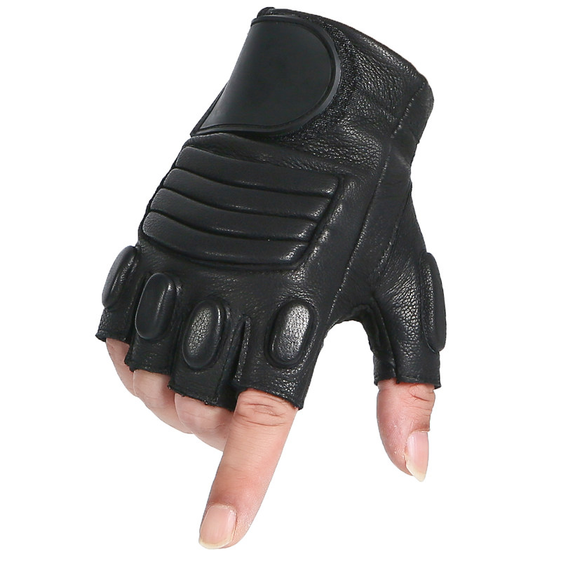 羊皮半指手套男女真皮战术训练军迷格斗防滑户外开车登山健身防护