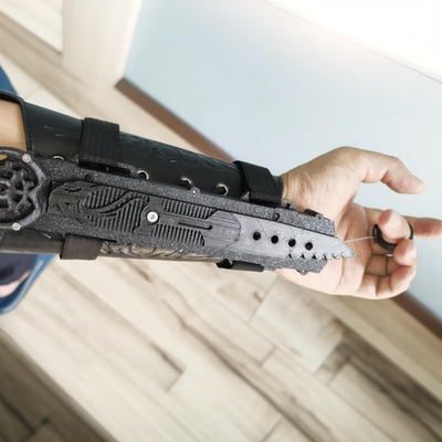 刺客信条袖剑护臂手套套装康纳360度可旋转线控cosplay隐藏道具