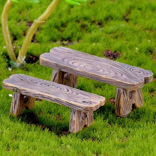 微景观造景多肉花盆装饰桌面摆设树脂浪漫爱心凳子创意板凳椅子