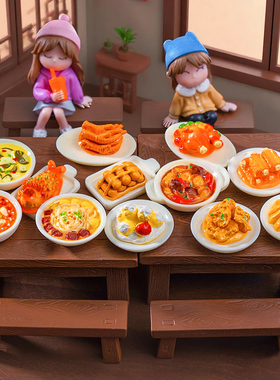 18款中式菜肴树脂仿真食物摆件