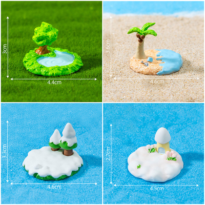 四季地台水晶球微景观桌面摆件