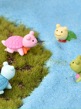 微景观手工可爱风塑料小动物摆件