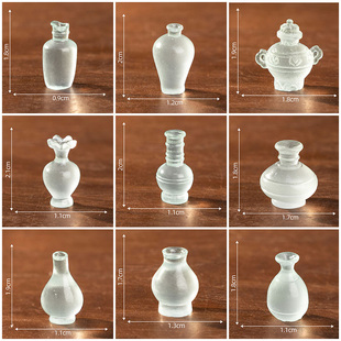 微景观桌面书柜酒柜小酒瓶摆件创意卡通迷你花瓶装饰微缩场景摆设