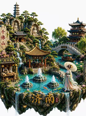 济南文创冰箱贴2026新款金属浮雕磁贴山东济南旅游纪念品伴手礼物