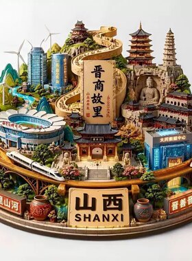 山西文创冰箱贴2026新款金属浮雕磁贴晋商故里旅游纪念品伴手礼物
