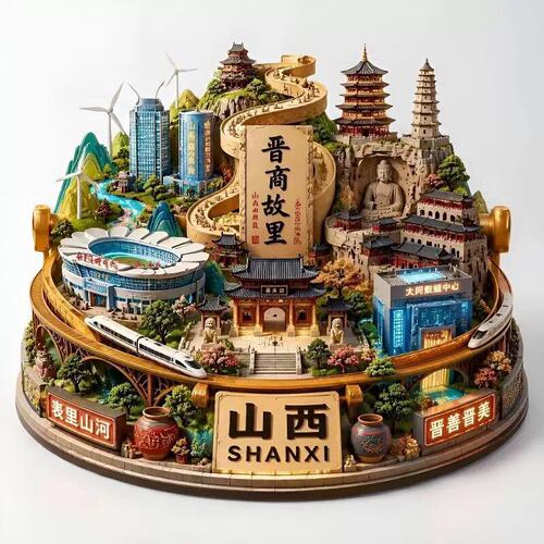 山西文创冰箱贴2026新款金属浮雕磁贴晋商故里旅游纪念品伴手礼物