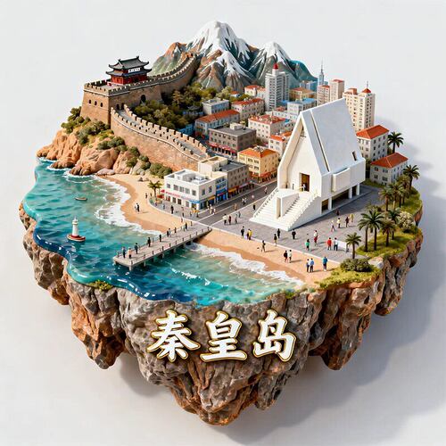 秦皇岛文创冰箱贴2026新款金属磁贴大连旅游纪念品文创伴手礼物