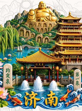 济南文创冰箱贴2026新款趵突泉大明湖千佛山旅游纪念品伴手礼物