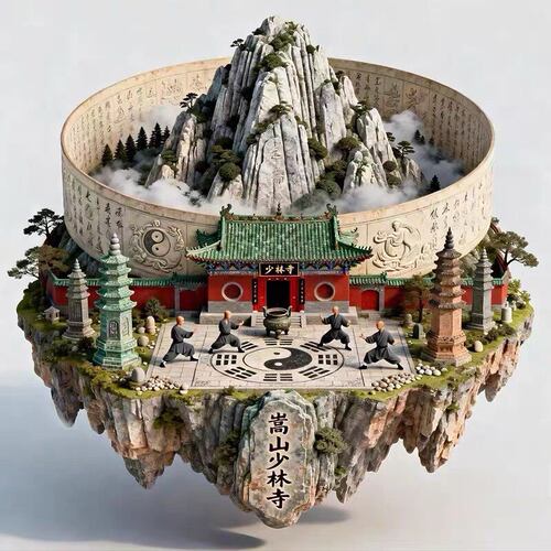 嵩山文创冰箱贴2026新款金属磁贴河南旅游纪念品文创伴手礼装饰贴