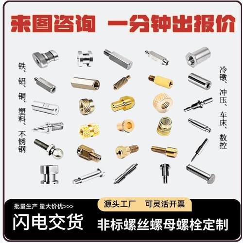 非标螺丝螺母定制加工车床异形内六角不锈钢高强度螺杆螺栓订做