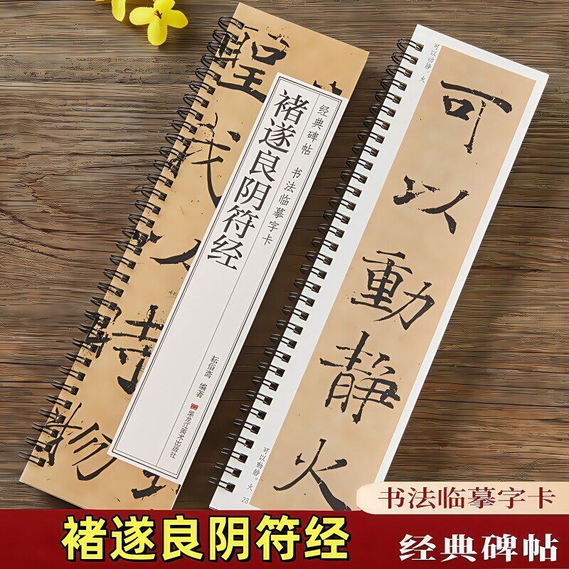 【现货正版】褚遂良阴符经字帖原大版全文经典碑帖书法临摹字卡近距离高清临帖卡原帖褚遂良学生成人初学者入门楷书毛笔书法字帖