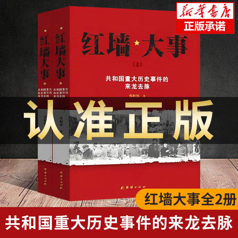 【现货正版】全套2册红墙大事上下册书籍 张树德著 共和国重大事件的来龙去脉 人物传记 中国通史历史类近代史书籍  团结出版社