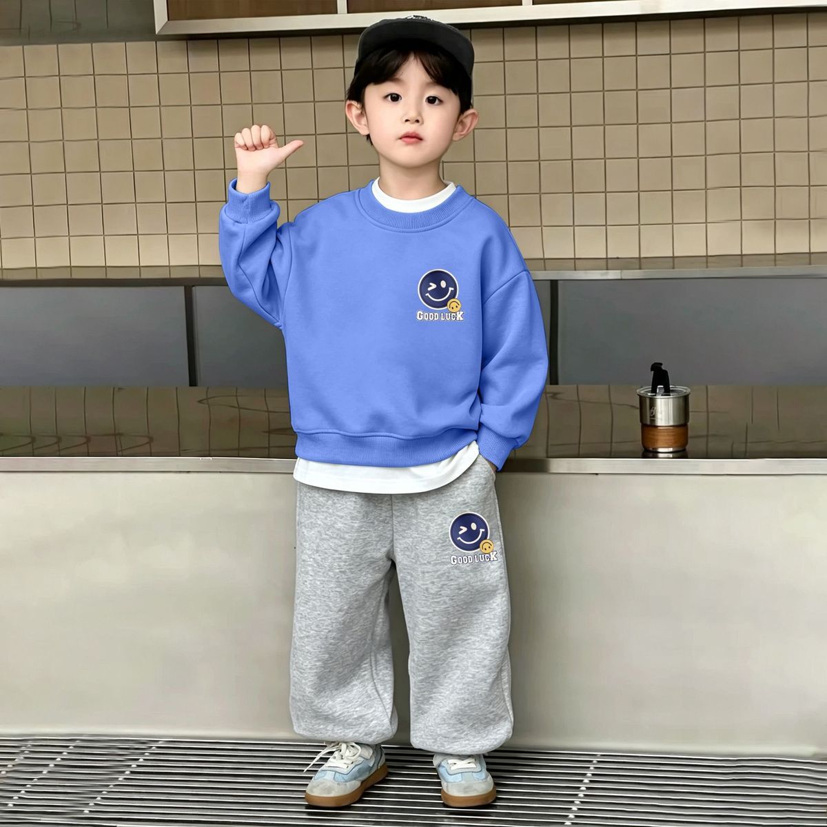2026新款男童潮酷拼接两件套
