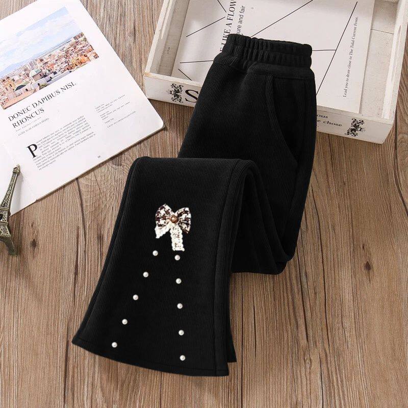 女童喇叭裤春秋款2026新款儿童裤子秋季洋气喇叭裤女宝宝微喇裤潮