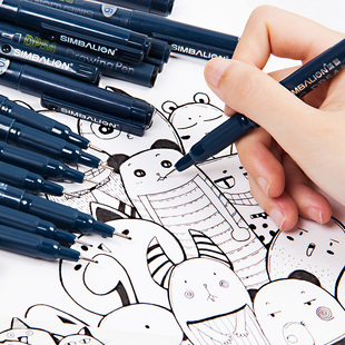 雄狮针管笔美术专用0.05防水漫画勾线笔极细0.8手绘速写笔设计绘