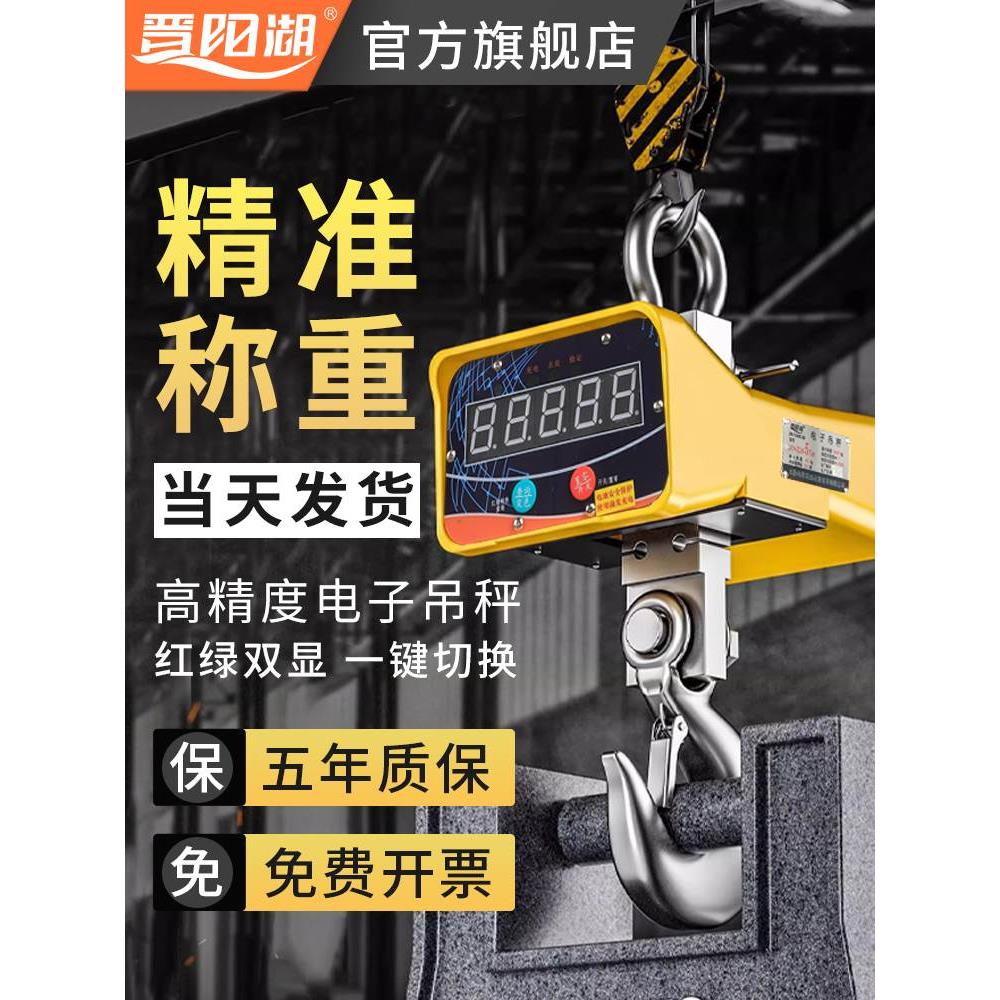 晋阳湖电子吊称3吨5吨精准无线手持吊磅秤电子叉车秤带打印吊钩秤