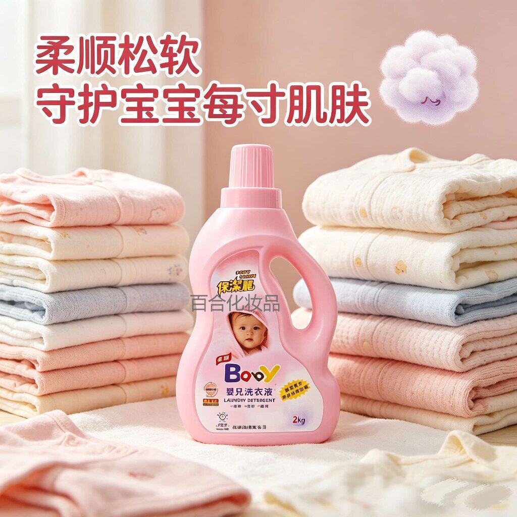 香港品牌保洁丽婴儿洗衣液宝宝专用清洁衣物婴幼儿温和洗衣液2L装