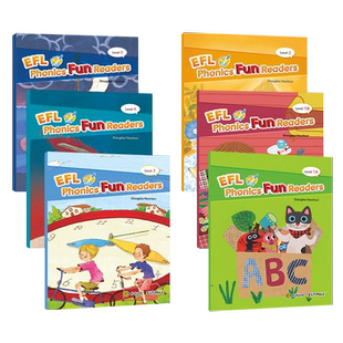 【进口直营】原版 自然拼读读物阅读babyall绘本拼读 点读版 phonics fun readers 2级别 字母发音趣味读物绘本 赠音频+教学PPT