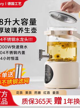 2026新款养生壶家用新款炖煮一体恒温壶纯玻璃办公室喝花茶烧水壶