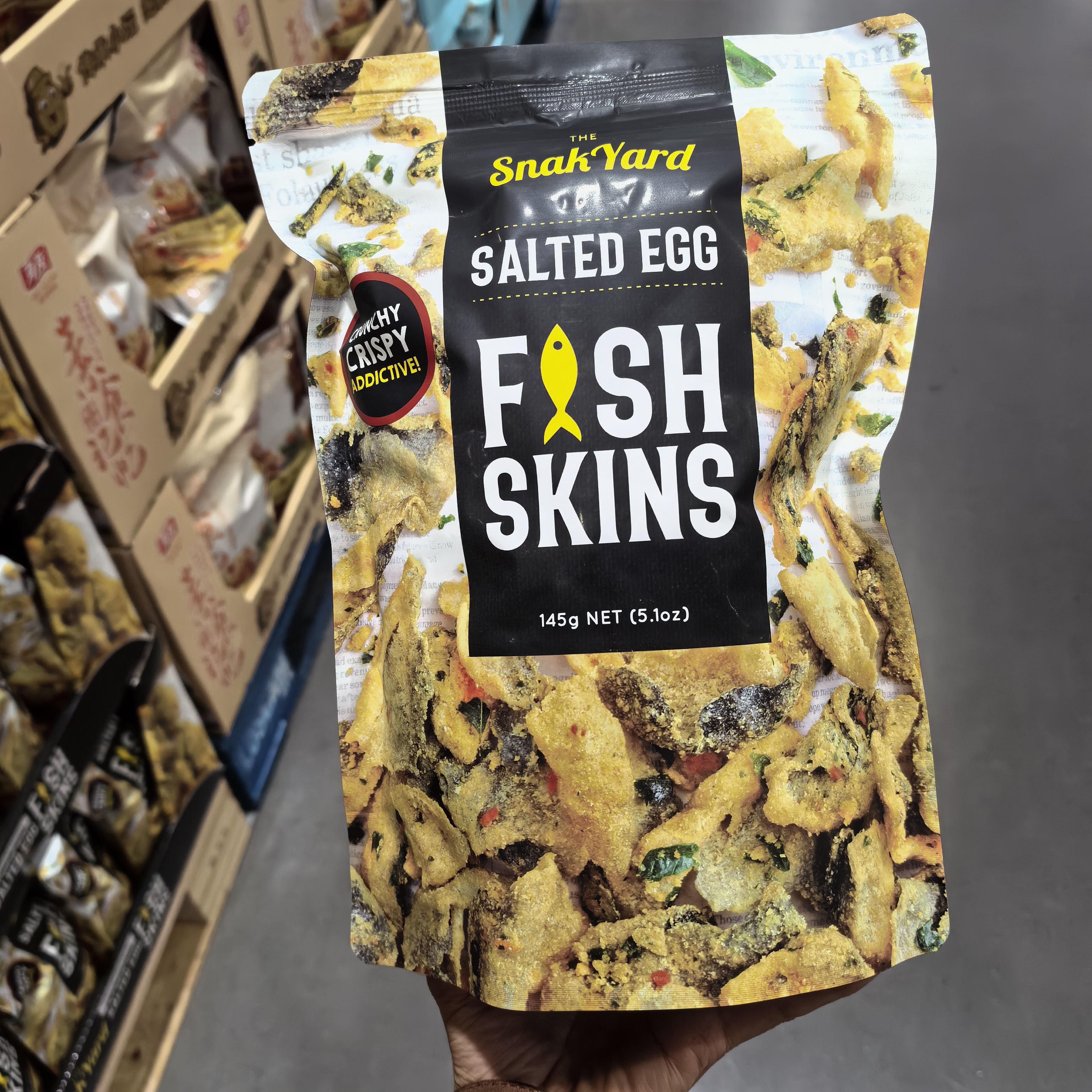 开市客代购 泰国进口咸蛋黄风味鱼皮145g