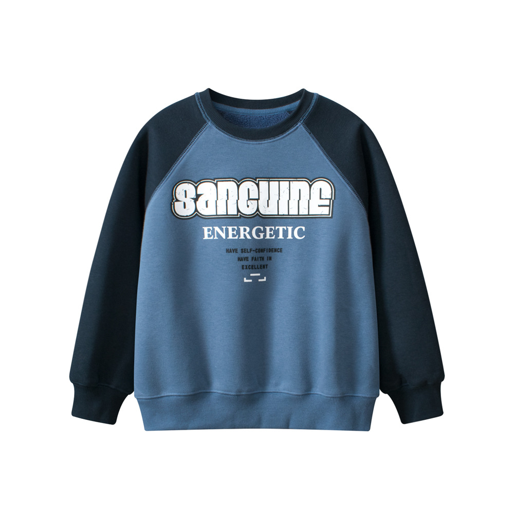 GRrr潮牌秋冬加绒卫衣中大童外贸