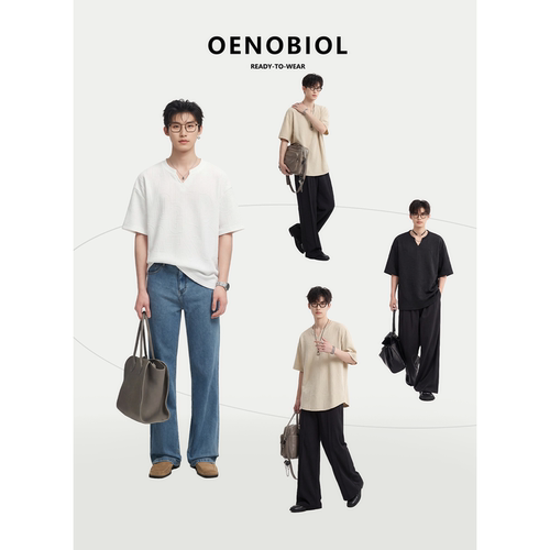 挺括有型垂坠顺滑男士短袖T恤