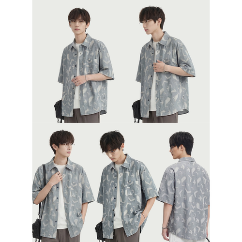 夏季男士轻熟风短袖衬衫高级感