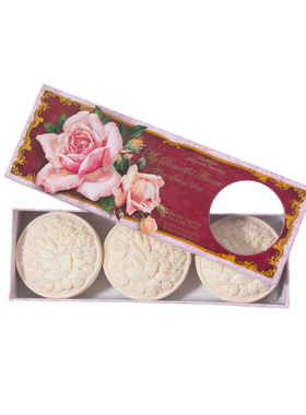 意大利S.A.F芙罗蒂诺玫瑰晨露香氛皂礼盒125g*3沐浴皂伴手送礼袋