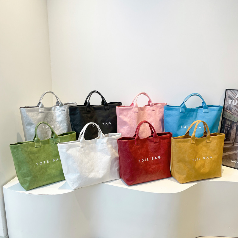 揉纹杜邦纸袋定制手提包环保购物文创礼品会议可订做印刷logo图案